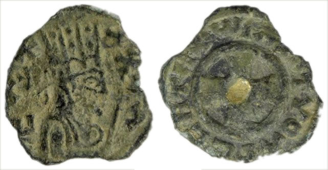 Moneda de bronce del siglo IV del Reino de Aksum